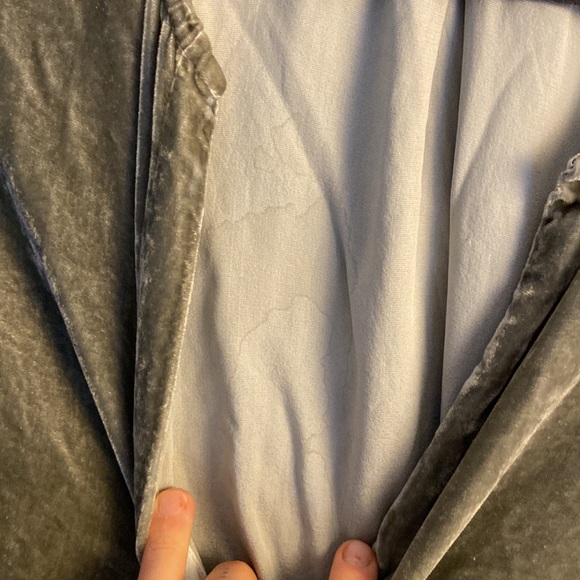 Grey rayon silk velvet cp shades tunic sz S - Picture 3 of 4
